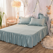 席梦思床罩床裙式床套单件防尘保护套1.5米1.8m床单床垫床笠防滑