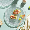 冰凝玻璃盘子菜盘家用创意平盘水果盘ins零食甜品干果碟北欧风格