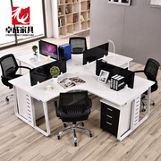 简约三人六人位广州工作职员屏风人电脑员工3办公桌人组合位6桌椅