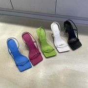 韩国夏季凉鞋东大门简约优雅方头超高细跟时尚OL通勤百搭性感单鞋