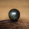 西亚百年深墨绿色老玛瑙圆珠12.3x11.8 皮壳包浆熟美 包老保真