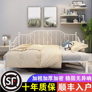 欧式铁艺多功能沙发床经济型推拉床铁床简约双人床折叠床两用沙发