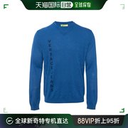 香港直邮versace范思哲男士毛衣，粘胶纤维浅蓝色舒适日常百搭宽松