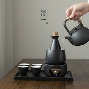 清一丨日式清酒壶套装家用黄酒烫酒器温酒壶陶瓷热酒器酒杯清酒具