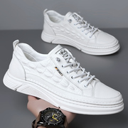 男鞋小白鞋春季休闲板鞋，韩版时尚平底运动鞋，白色低帮鞋潮鞋
