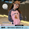 断码女童卫衣，2024儿童冬装韩版卡通加绒连帽上衣