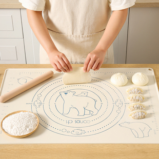 日本家用揉面垫加厚食品级硅胶擀面和面烘焙垫子面食包子饺子案板