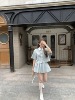 萌萌Ja」薄荷味的夏天 韩系夏日bi备清透白色薄荷绿衬衣半裙套装