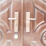 防盗门锁大门锁双开门对开门拉手执手锁通用型大门锁红古铜门把手