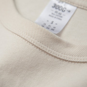 重磅棉t恤300g碳素磨毛米色纯棉短袖T恤衣服定制纯色复古圆领t恤