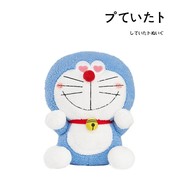 日本正版大号红心哆啦A梦叮当猫机器猫蓝胖子毛绒公仔玩偶