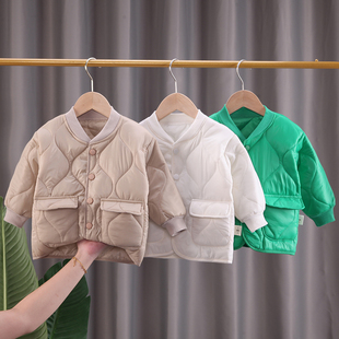 男女宝宝夹棉服1轻薄2婴儿童，棉袄3小童棉衣服，5一岁男童冬装外套4