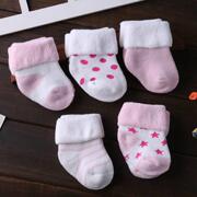 婴儿袜子春秋冬季加厚0-3-6-12个月新生宝宝初生，婴幼儿棉袜1-3岁
