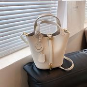 法国设计师Judy Q水桶包纯色简约手提斜挎包时尚潮流菜篮子包