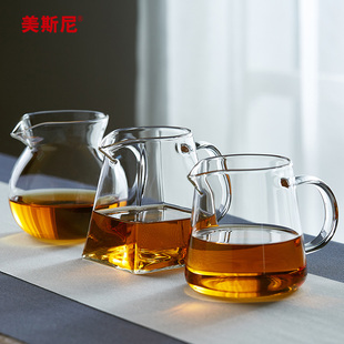 美斯尼公道杯玻璃高档加厚茶海单个功夫，茶具分茶器茶漏一体过滤网