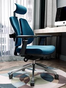高级创意电脑椅人体工程学护脊椎，老板椅简约护腰双背椅网布办公椅