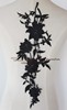 黑色水溶刺绣蕾丝花朵花边辅料 手工DIY衣服装饰花对花需缝制