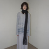 韩国设计师款10羊毛纯色麻花针织围巾女秋冬季造型搭配氛围感围脖