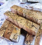 渍纹木稳定木固化木手柄料佛珠手串料12.5+2+2厘米