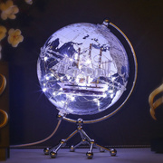 地球仪3d立体悬浮一帆风顺帆船，摆件办公室领导装饰品，男生礼物实用