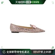 香港直邮jimmychoo女士，尖头亮片芭蕾，平底鞋gala-cgf-rosemix
