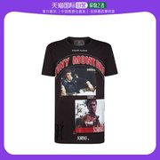 香港直邮PHILIPP PLEIN  男士黑色图案短袖T恤 MTK3726-PJY00潮流