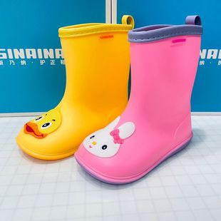 斯乃纳童鞋2021春季新SP1130353男女童雨鞋卡通中性水鞋防滑雨靴
