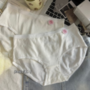 7A婴儿棉女士内裤女纯棉抗菌中高腰100%全棉女生白色无痕三角裤