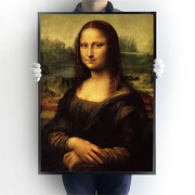蒙娜丽莎的微笑达芬奇油画 欧式挂画客厅人物肖像画