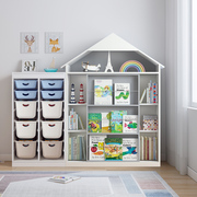 可比熊实木儿童书架，置物架简约落地家用绘本架学生书柜玩具收纳架