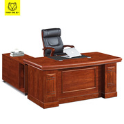 虎一办公家具老板桌，弧形边班台总裁桌2m办公桌，1.8米经理桌1.6书桌