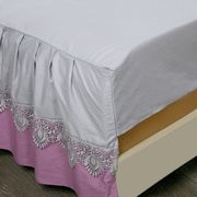 纯棉床罩床裙单件全棉床套纯色双拼防尘罩床垫，保护套简约大气床单