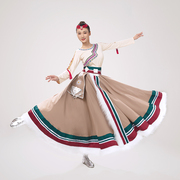 藏族舞蹈演出服装藏式半身裙，大摆裙艺考练习裙，广场舞跳舞裙子