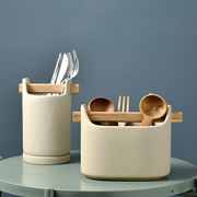 筷子筒筷子笼陶瓷筷桶防霉创意厨房家用沥水北欧筷子勺子收纳盒