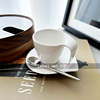 如是现代极简白色水滴，陶瓷咖啡杯套装，下午茶餐具高颜值