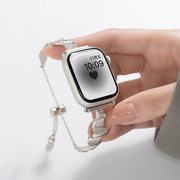 适用iwatch8苹果S9手表金属S8手链表带applewatch9S7夏天SE高级7女S6小众6创意5代可爱个性4运动智能