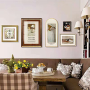 美式复古小众客厅沙发背景墙装饰画欧式H壁画墙画法式艺术组合挂