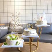 欧式创意铁艺三层蛋糕架，婚庆婚礼生日多层天使，之翼甜品展示台