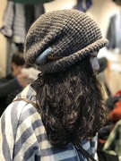 2023冬季针织帽卷边圆顶补丁毛线帽堆堆休闲帽男女通用手工织帽子