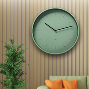 绿色蓝色黄色金属时钟北欧客厅挂墙钟现代简约家用极简免打孔静音