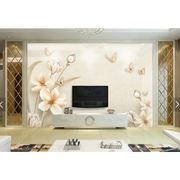 现代温馨立体花卉电视背景墙瓷砖客厅3D简约背景墙墙砖壁画