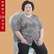 200-300斤特大码中老年女装，胖太太短袖，奶奶衬衫妈妈夏装加肥上衣
