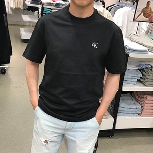 北美ckjeans夏季男士时尚，os宽松重磅，纯棉圆领短袖t恤上衣