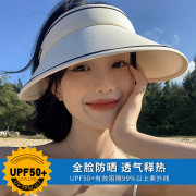 ztan2024夏可爱(夏可爱)可折叠防晒帽女防晒遮脸空顶太阳帽子太阳帽女