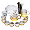 锤纹玻璃茶具套装家用功夫茶杯水晶茶壶泡茶器透明办公室会客茶道