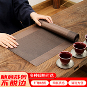 新中式茶席桌旗中式禅意茶台布艺长条简约现代防水茶桌布茶旗垫布