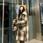 羽绒棉衣棉服女2023年秋冬季外套毛呢，外套女中长款高级感大衣