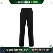 香港直邮versace范思哲男士，versace条纹细节直筒下摆长裤