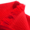 羚羊早安春秋冬季纯色大红色，羊毛保暖围巾，百搭薄款长款羊绒披肩