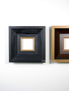 实木油画框外框相框架美式欧式复古典简约挂墙装裱中古线条镜定制